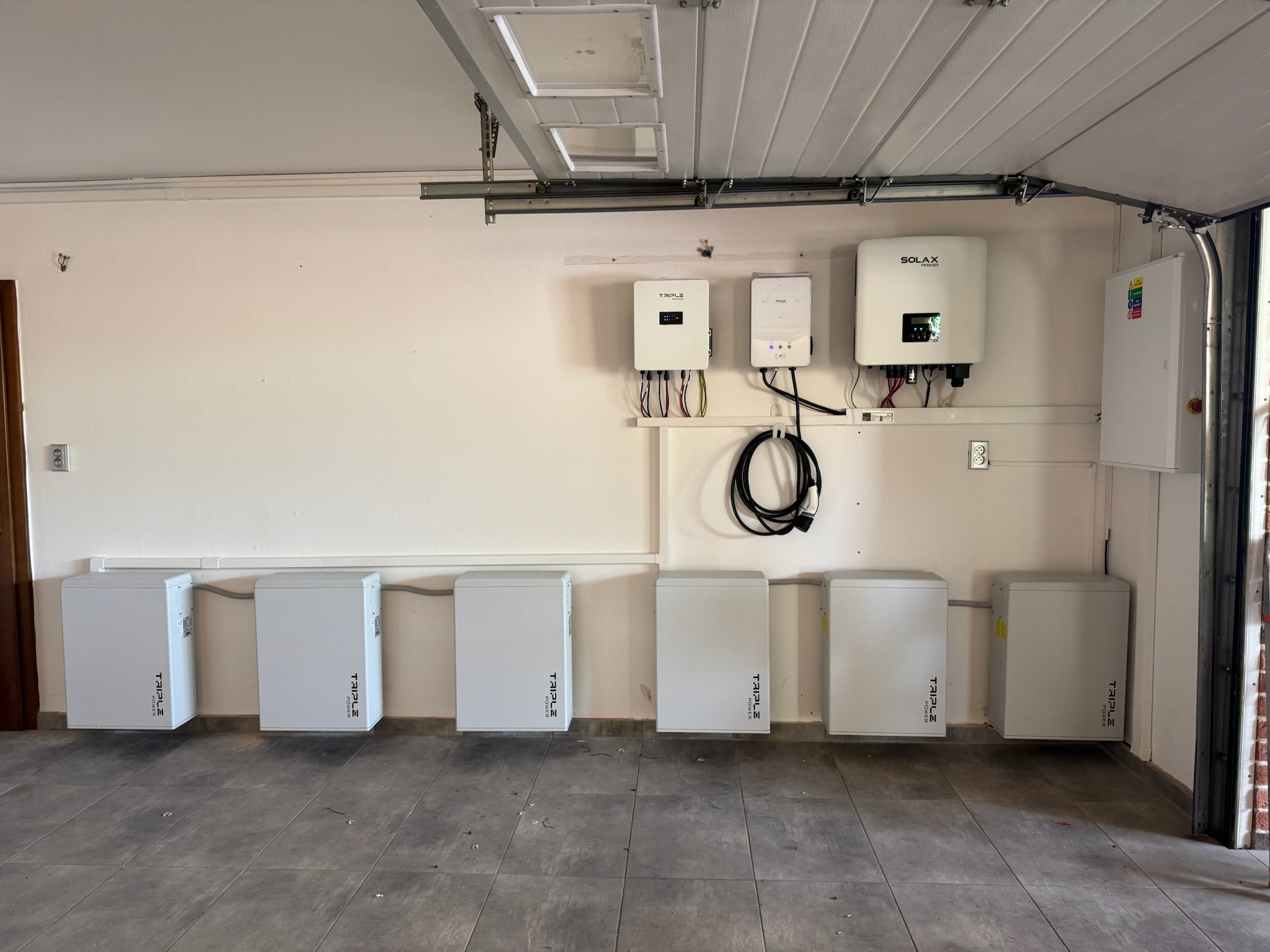 Solární panely na střeše domu